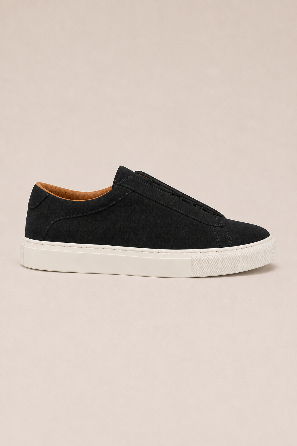Acentino Leather Sneakers in Black - side view