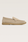 Acentino Premium Suede Loafers in Stone - side view