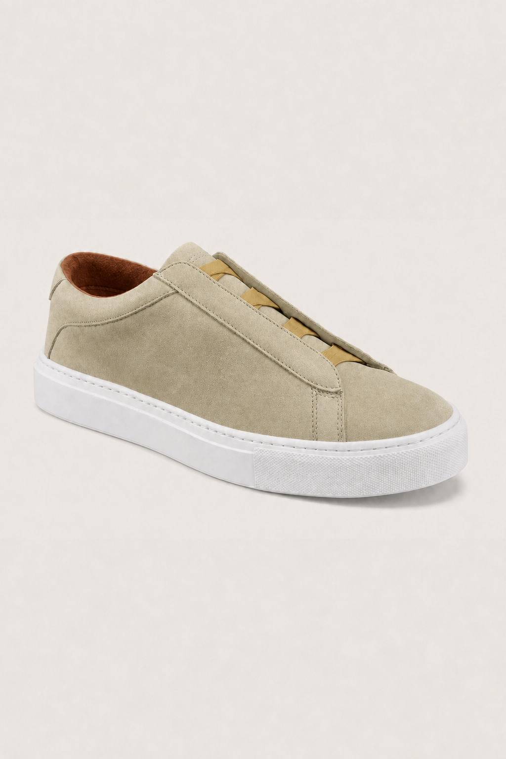 Acentino Leather Sneakers in Stone - angle view
