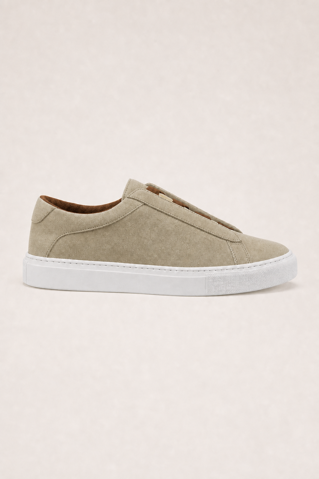 Acentino Leather Sneakers in Stone - side view