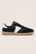Amalfi Suede Sneakers in Black and White - side view