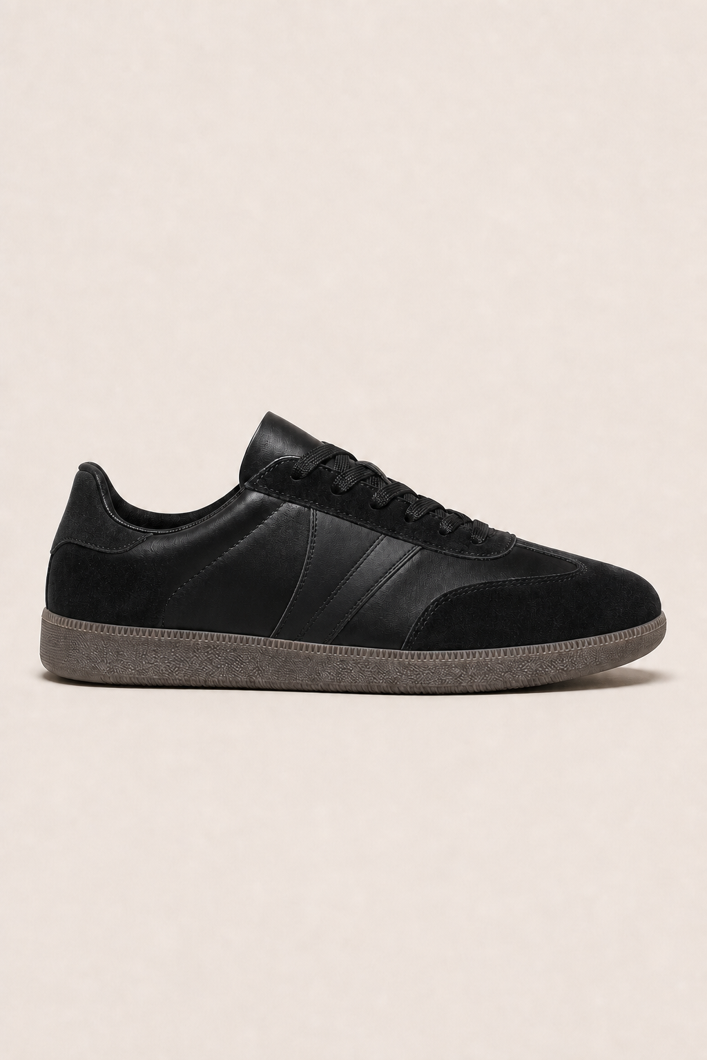Amalfi Suede Sneakers in Black - side view