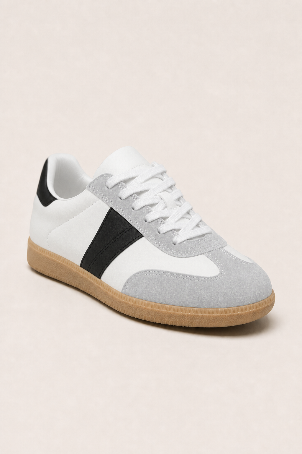 Amalfi Suede Sneakers in White - angle view