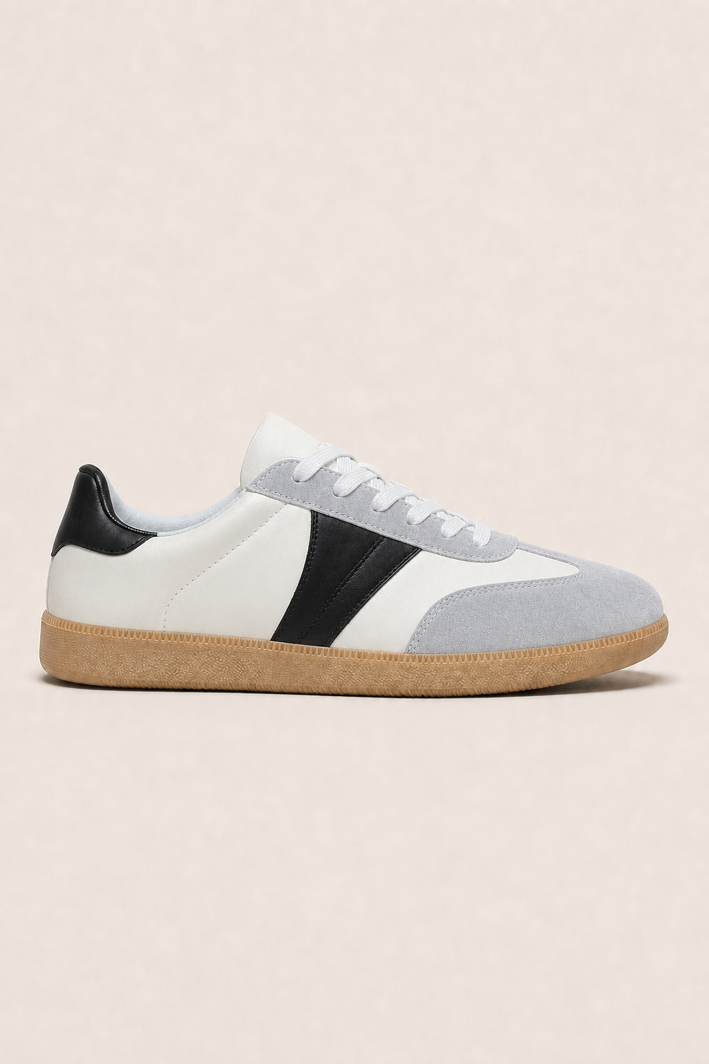 Amalfi Suede Sneakers in White - side view