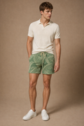 Bellagio Shorts in Sage on model - front pose