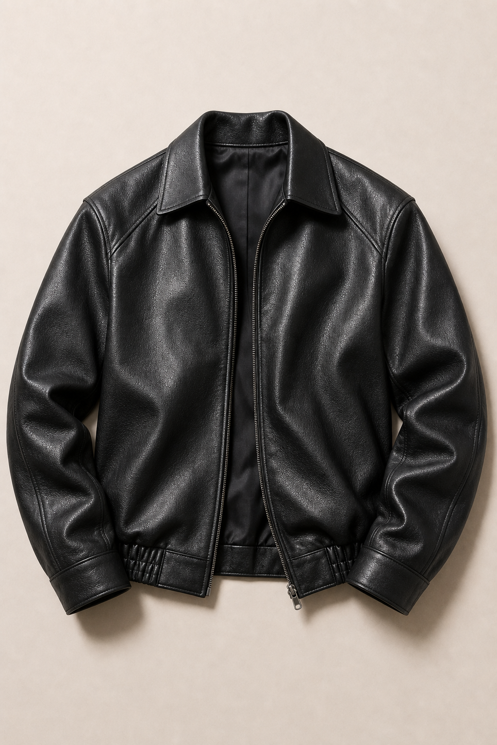 Belmont Leather Jacket in Black — front view