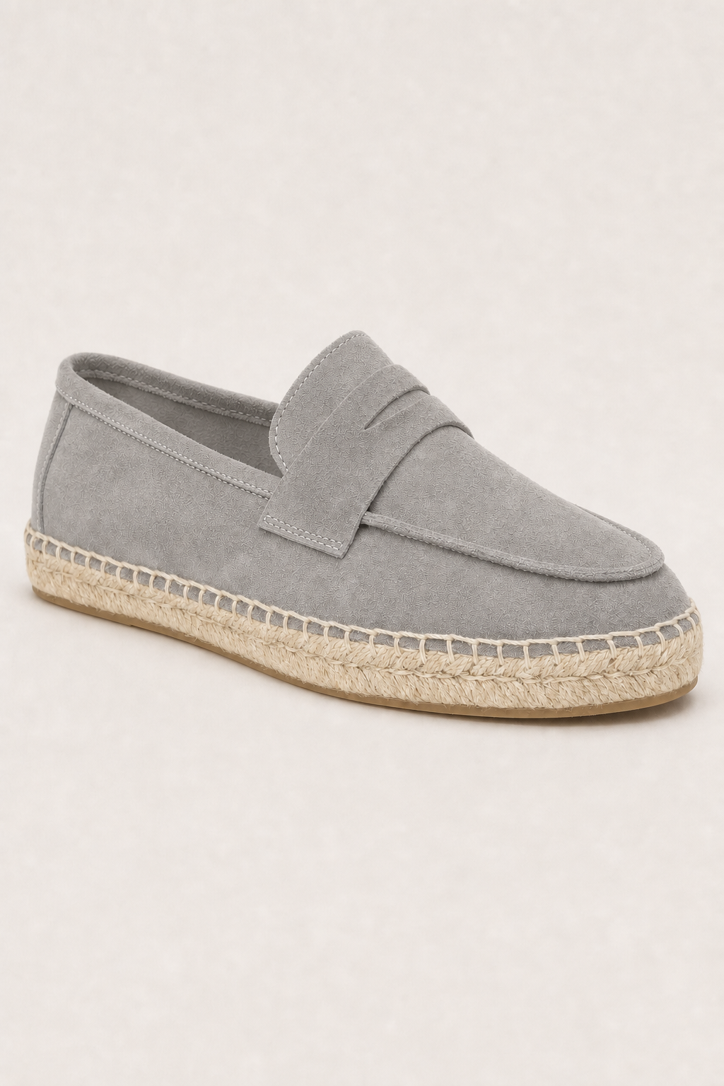 Capraia Espadrilles in Light Grey - angle view