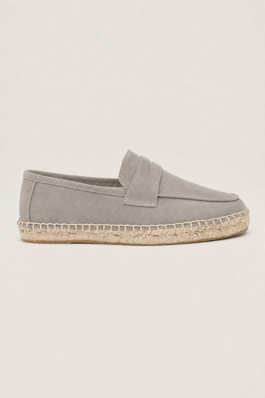 Capraia Espadrilles in Light Grey - side view