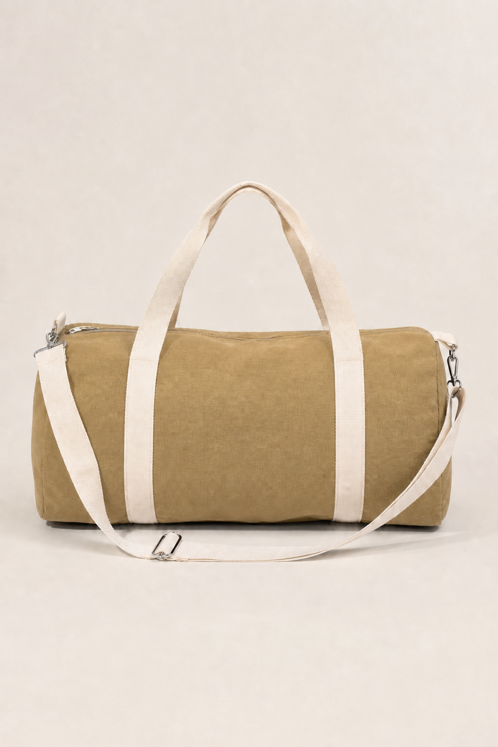 Cassis Barrel Bag in Sand - front view