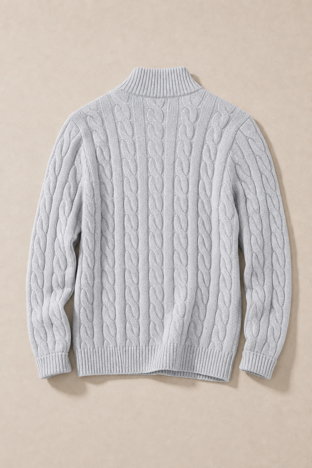 Cassis Half Zip in Light Grey - back view