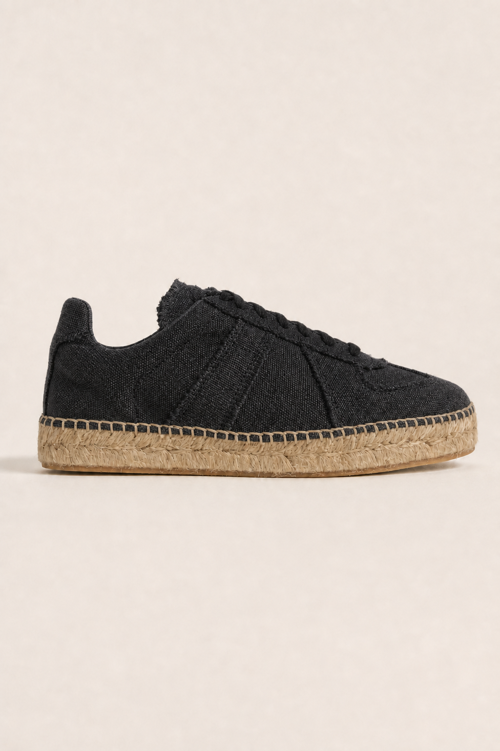 Cetara Espadrilles in Black - side view