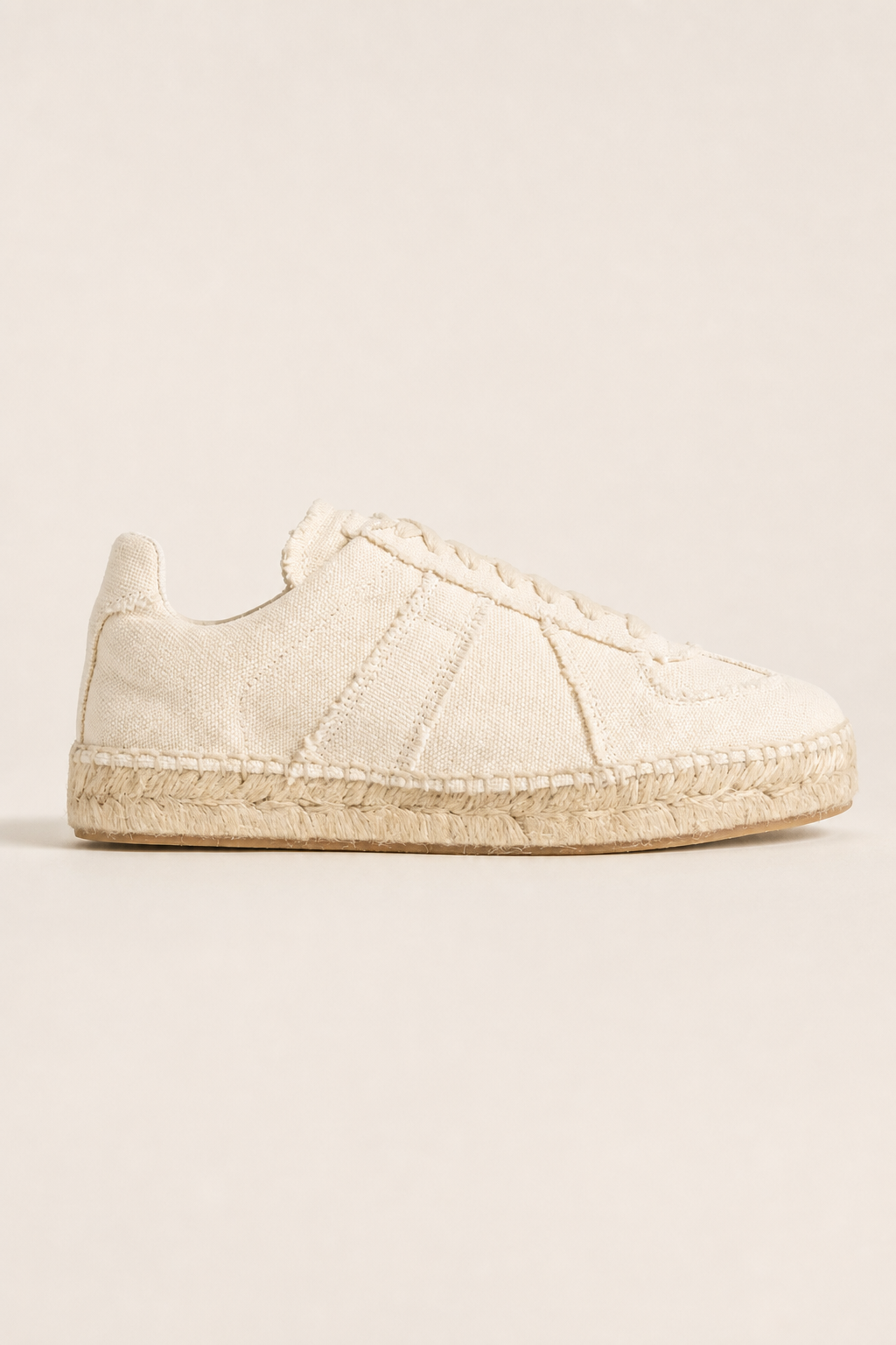 Cetara Espadrilles in Cream - side view
