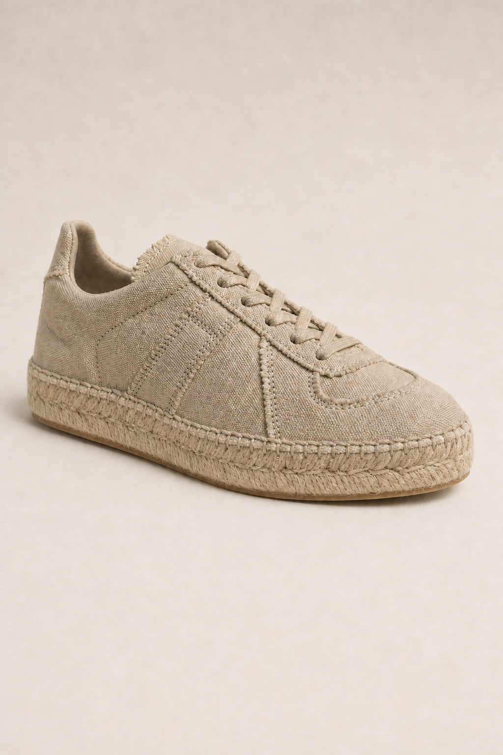 Cetara Espadrilles in Oatmeal - angle view