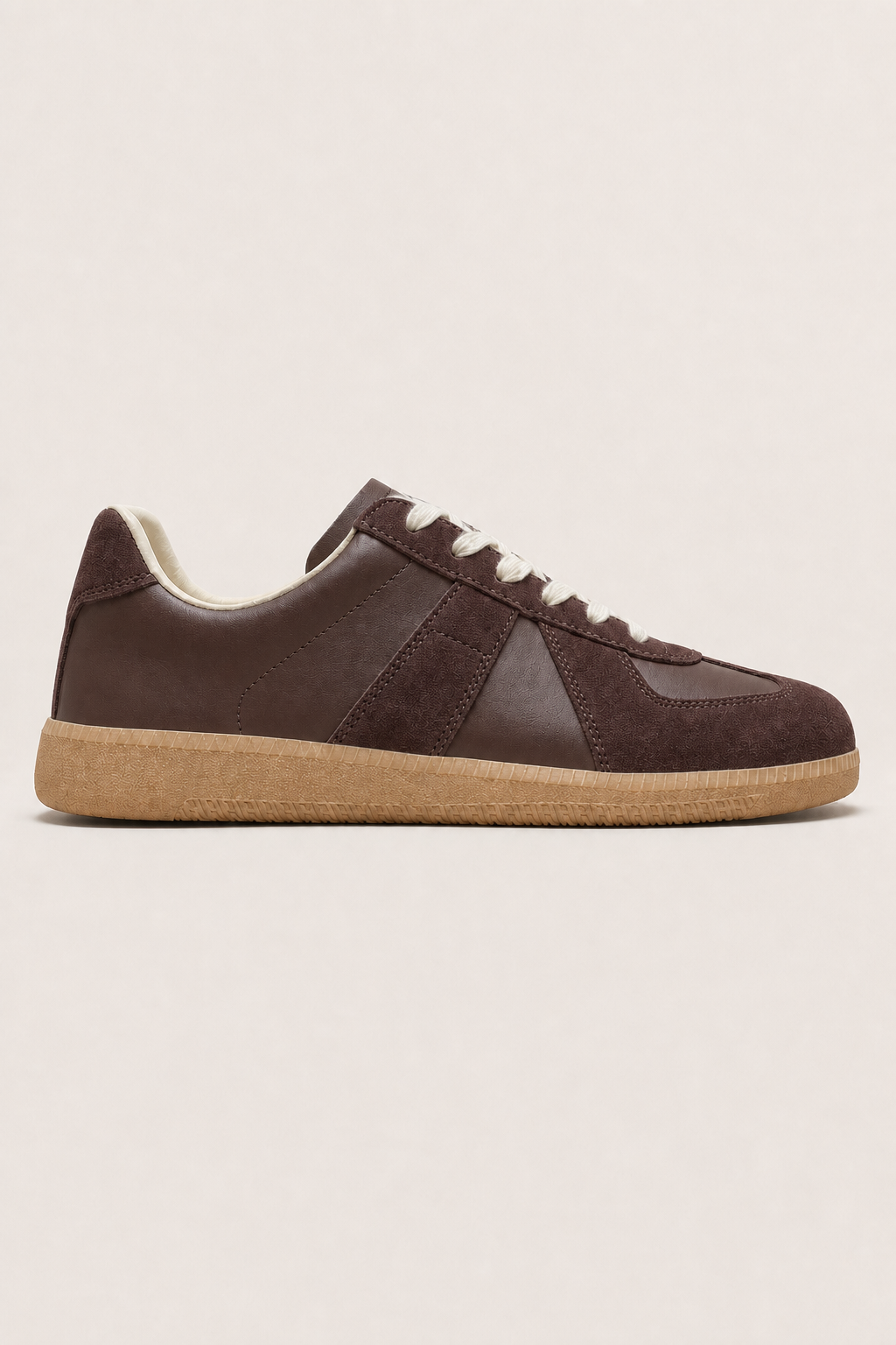 Corsica Leather Sneakers in Brown - side view