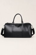 Ischia Leather Duffle Bag in Black - front view