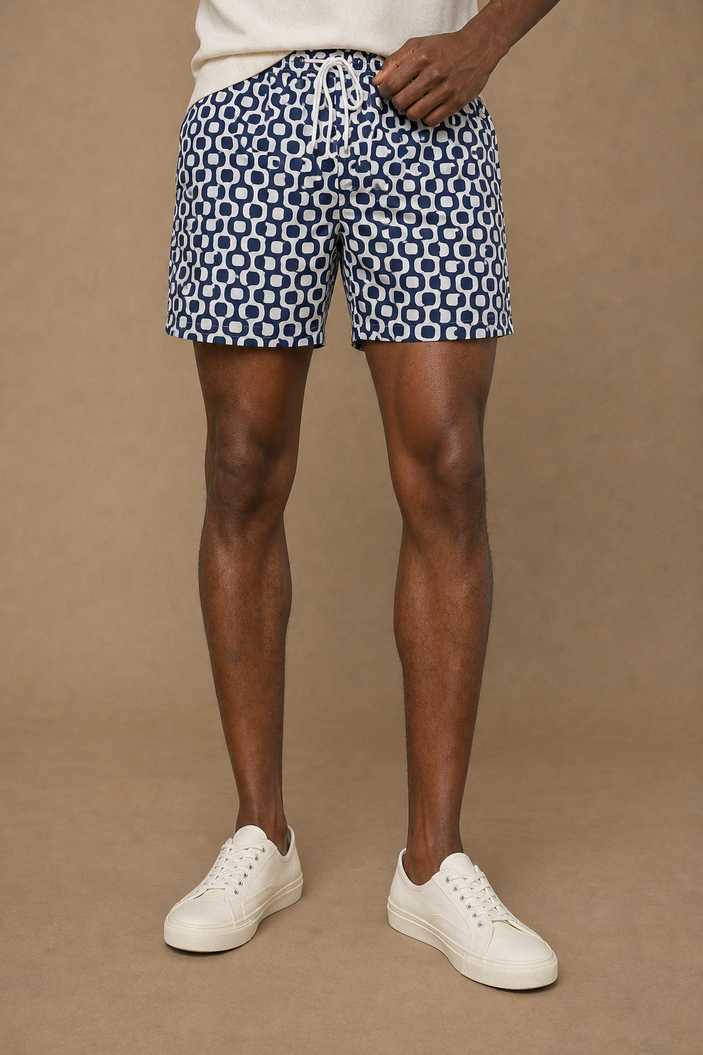 Laguna Swim Shorts in Navy on model - alternate pose