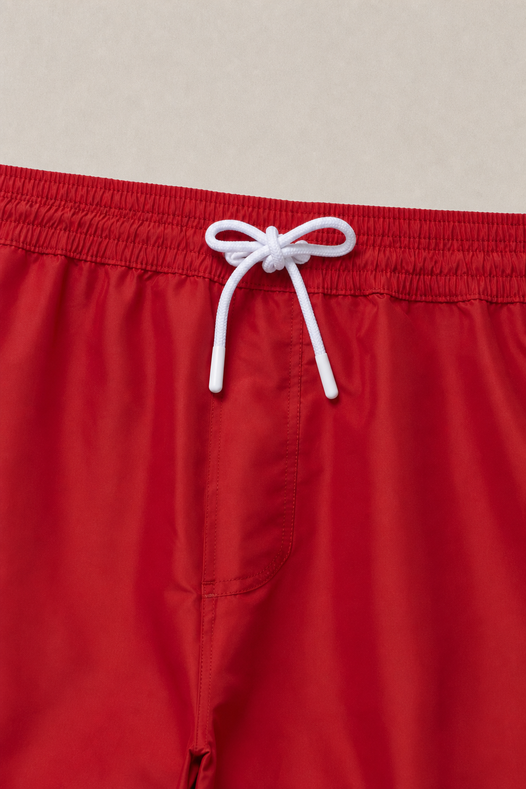 Lefkada Swim Shorts in Red - fabric detail