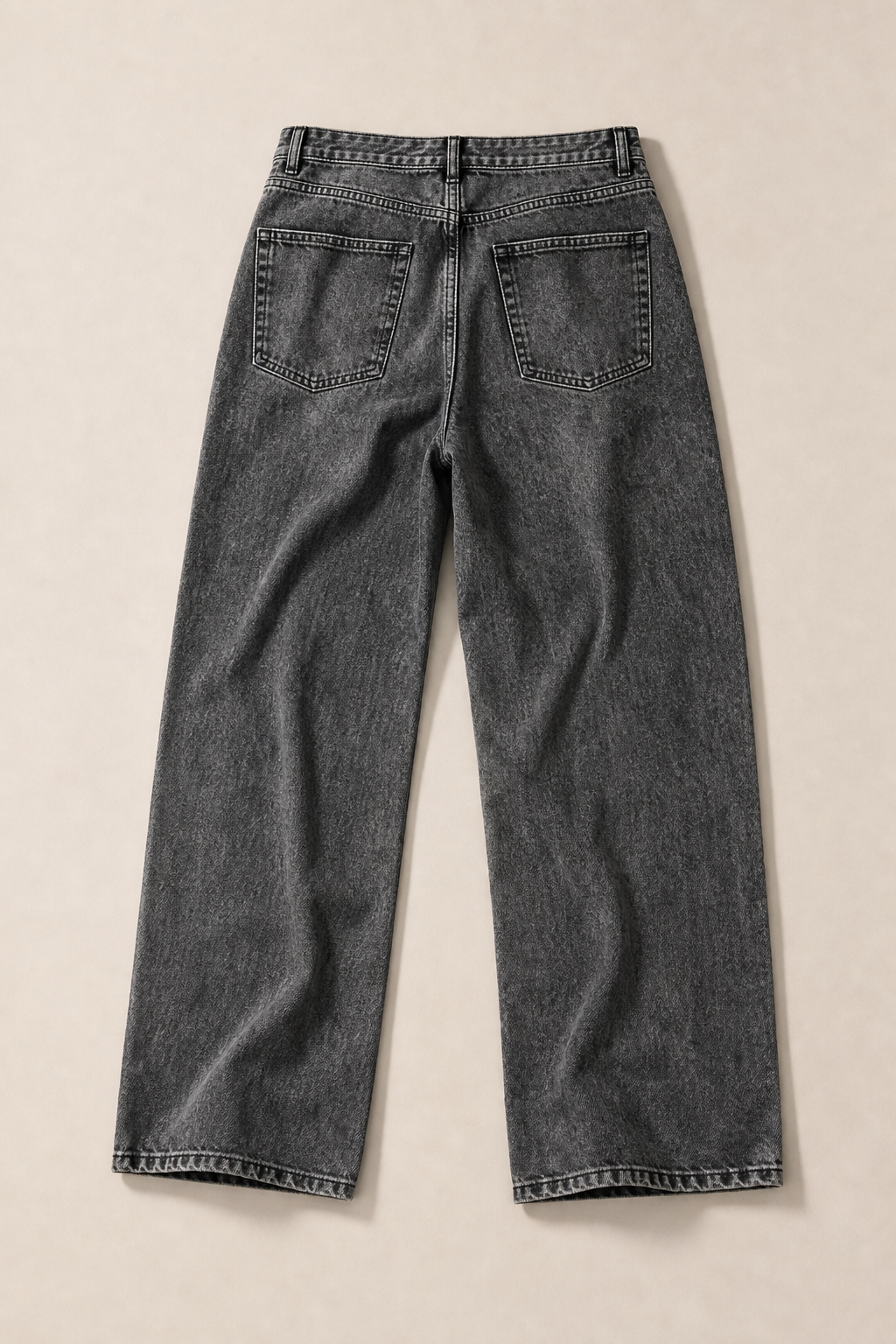 Lucerne Washed Jeans in Charcoal Grey Wash - back view