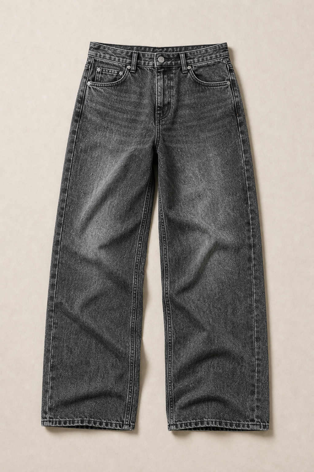 Lucerne Washed Jeans in Charcoal Grey Wash - front view