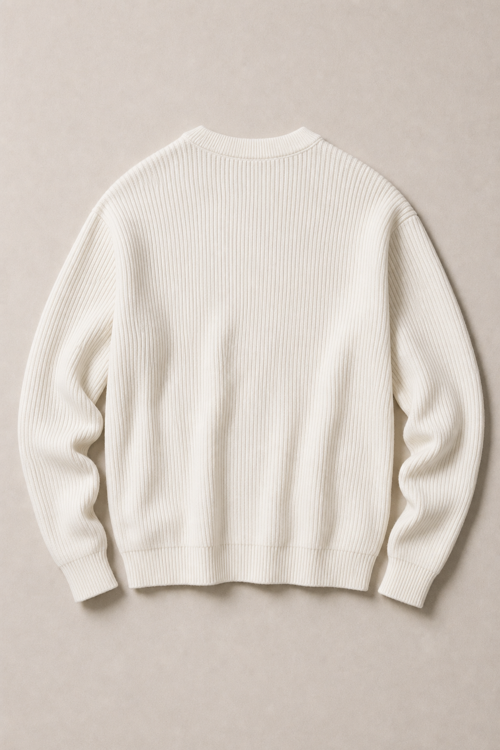 Marbella Ribbed Sweater in Ivory - back view