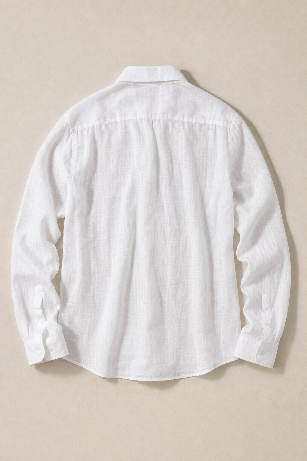 Matera 100% Linen Shirt in White - back view