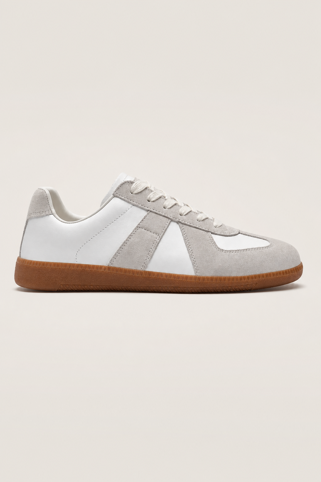 Mauro Leather Sneakers in White - side view
