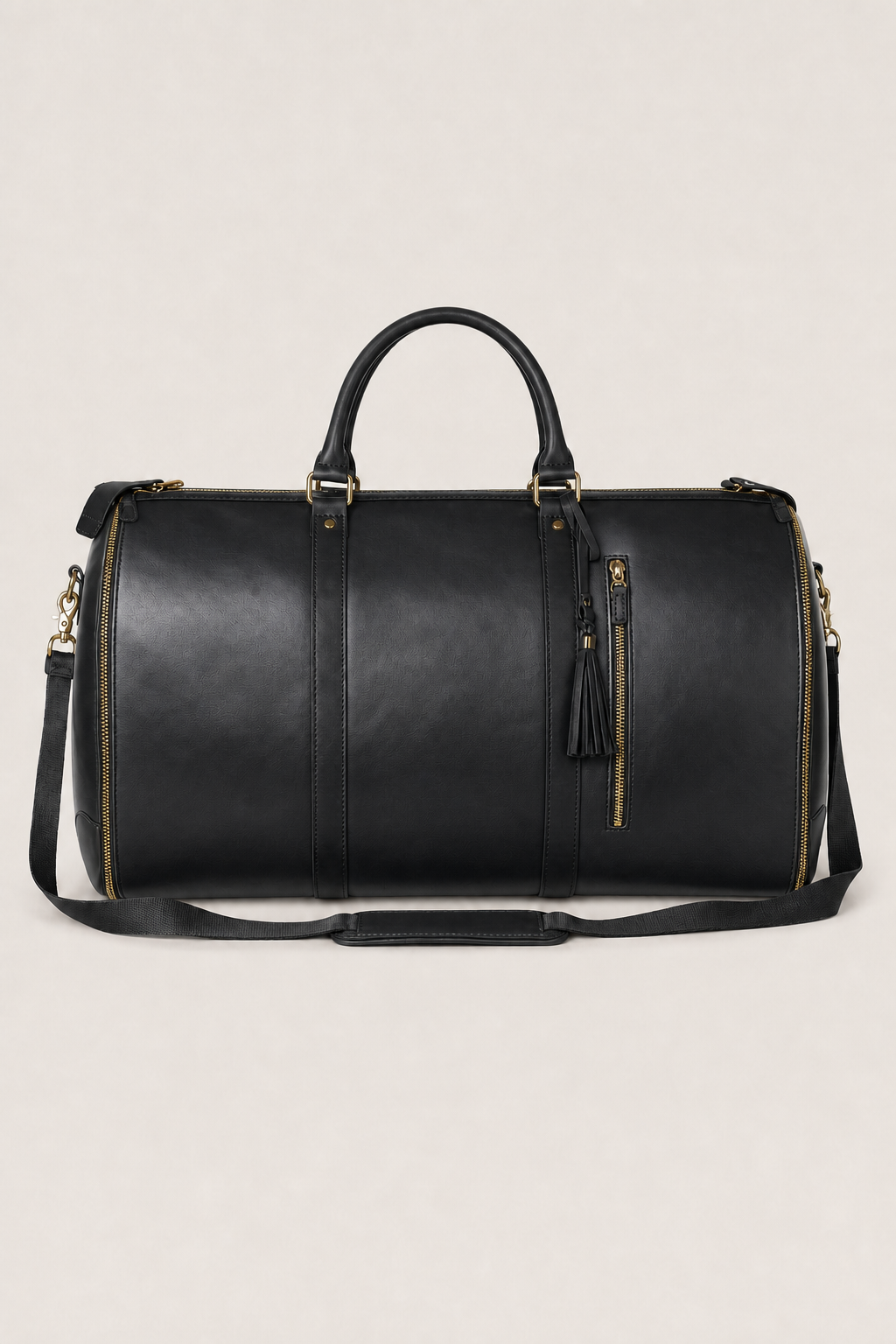 Menorca Weekender Duffle Bag in Black - front view