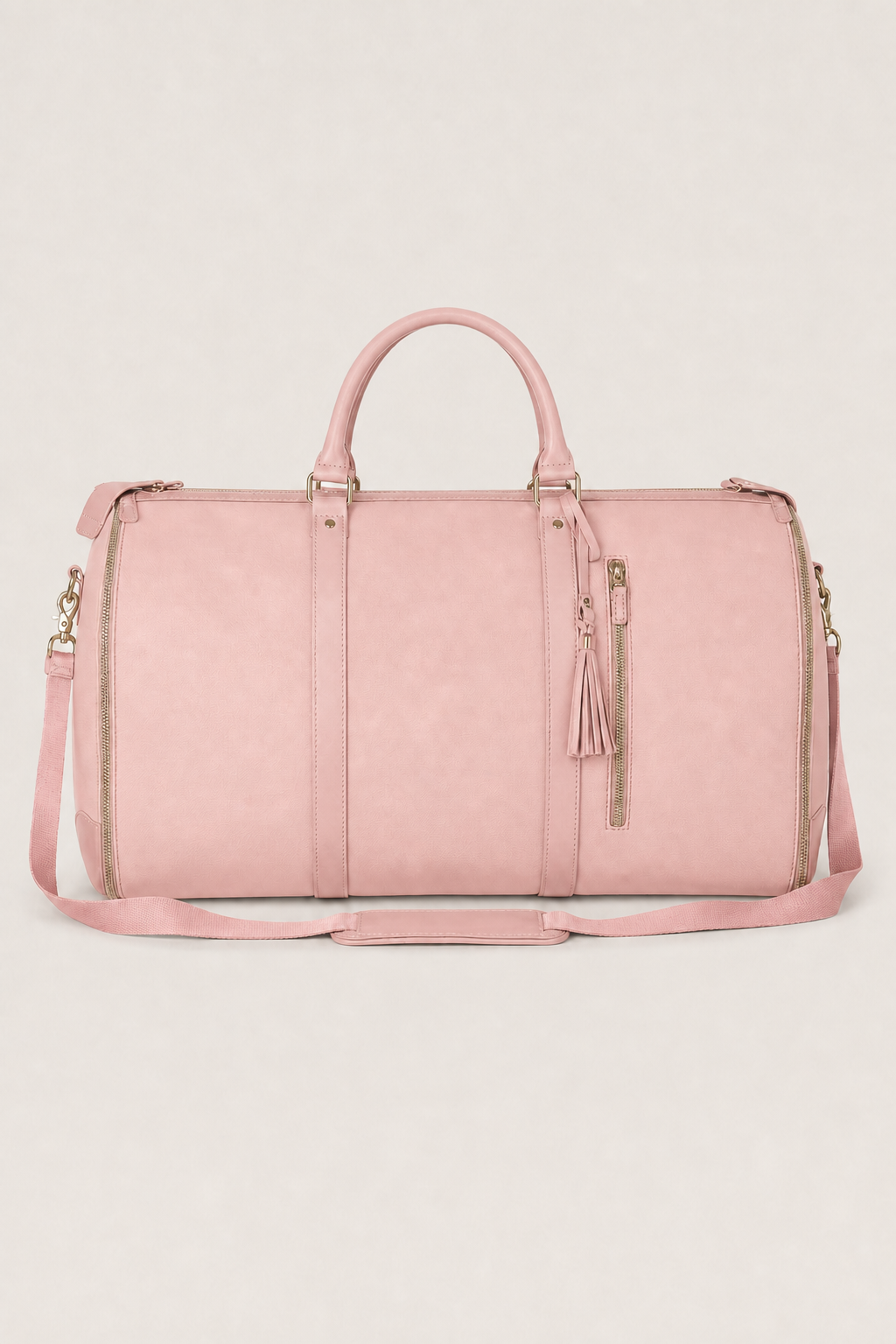 Menorca Weekender Duffle Bag in Blush - front view
