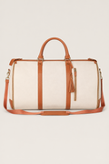 Menorca Weekender Duffle Bag in Cream - front view