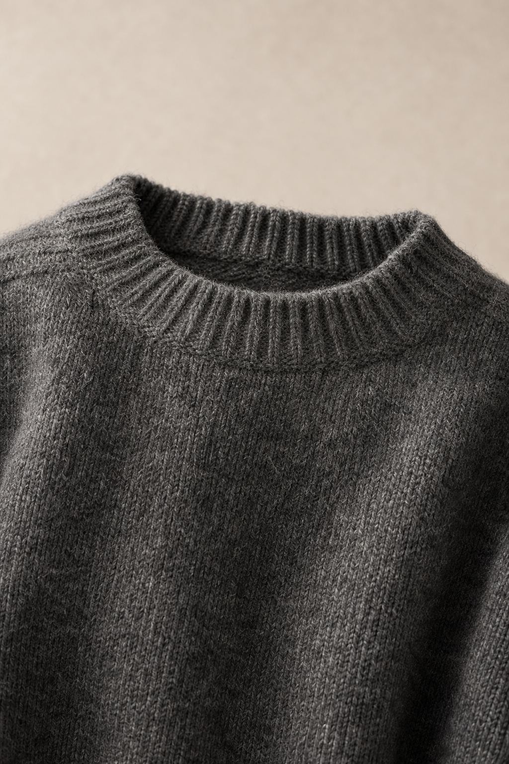 Milano Knit Sweater in Charcoal — fabric detail