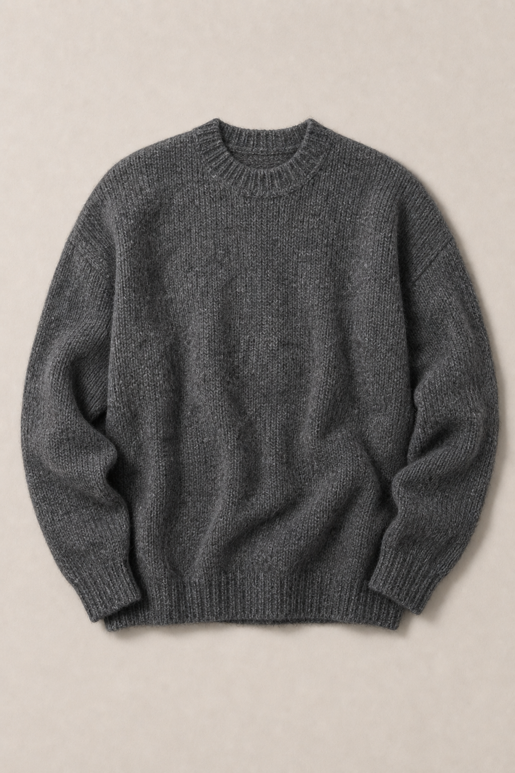 Milano Knit Sweater in Charcoal — front view