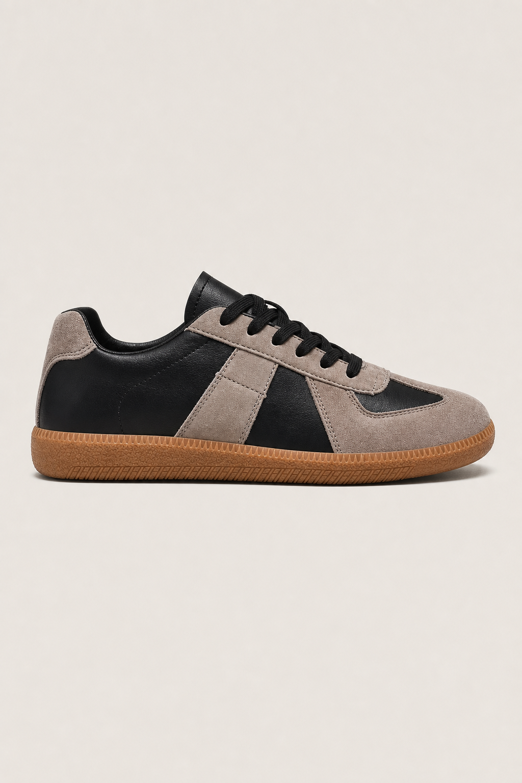 Nomade Leather Sneakers in Taupe - side view