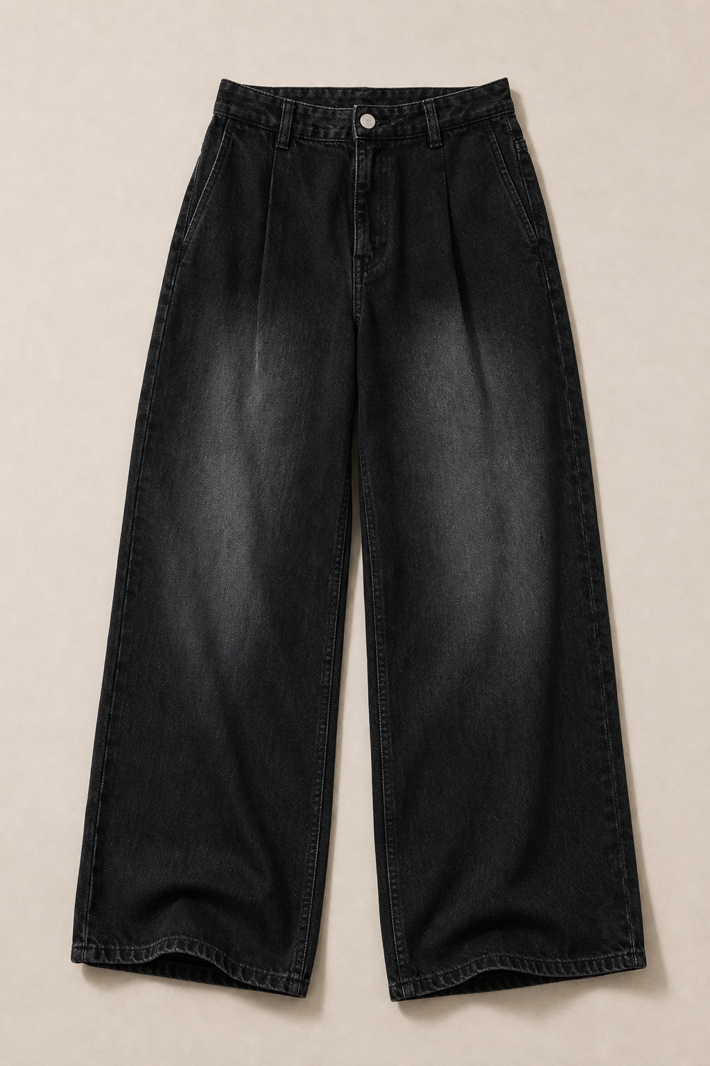 Padova Daily Straight-Leg Jeans in Washed Black - front view