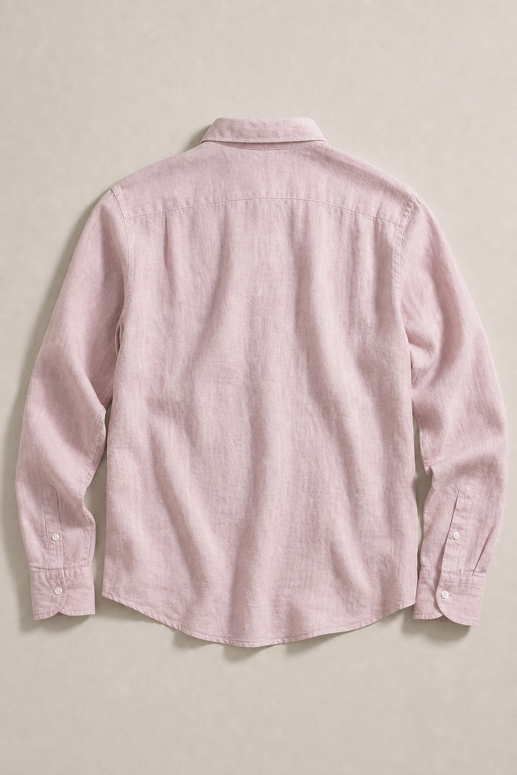Paros Linen Shirt in Dusty Pink - back view