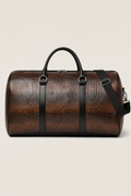 Positano Travel Duffle Bag in Cognac - front view