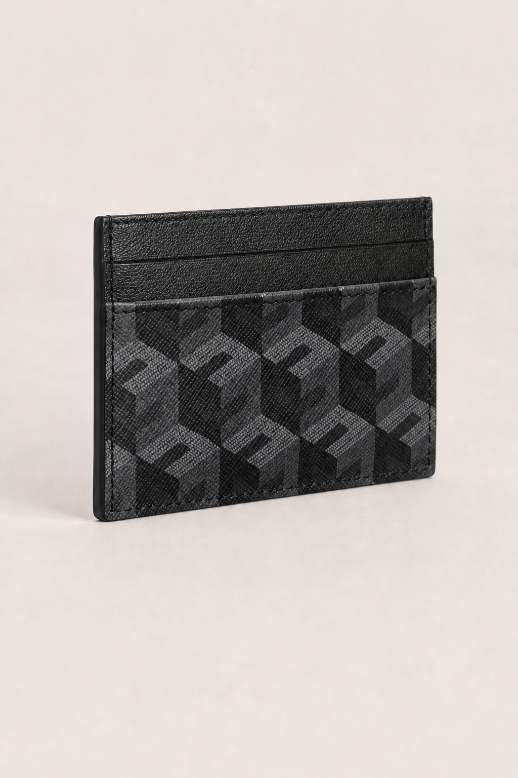 Ravello Cube Card Holder in Black - angle view