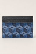 Ravello Cube Card Holder in Blue - front view