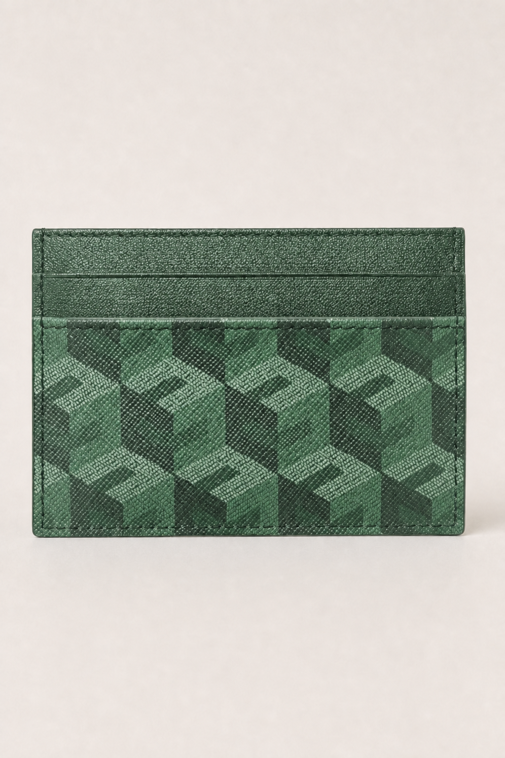 Ravello Cube Card Holder in Green - front view