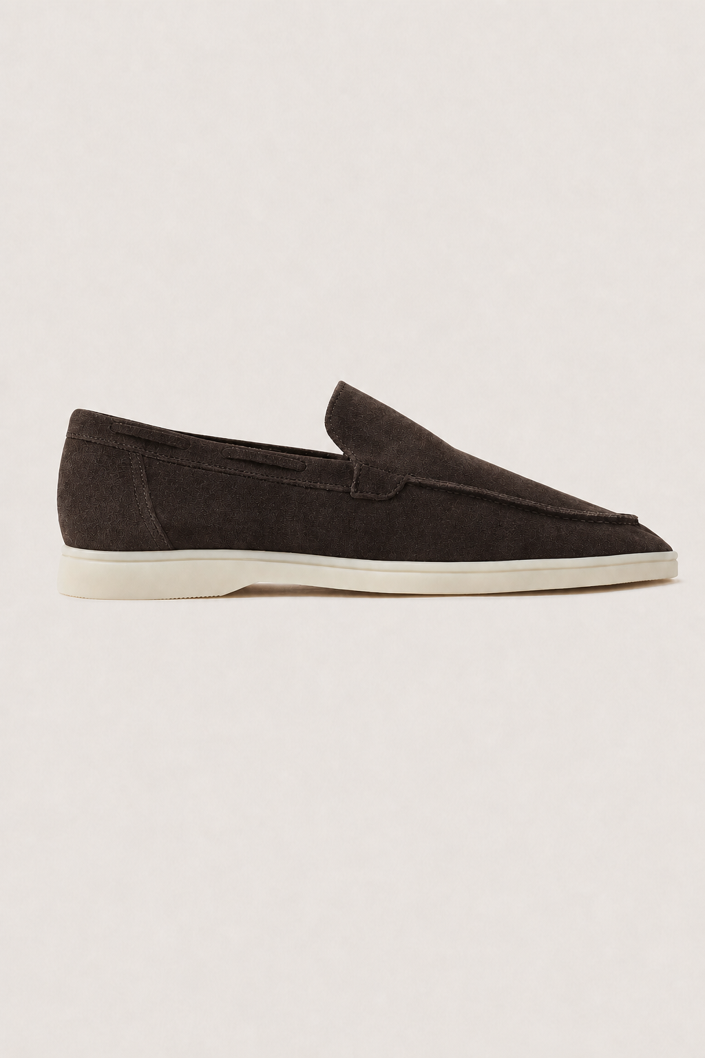 Salerno Suede Loafers in Chocolate - side view