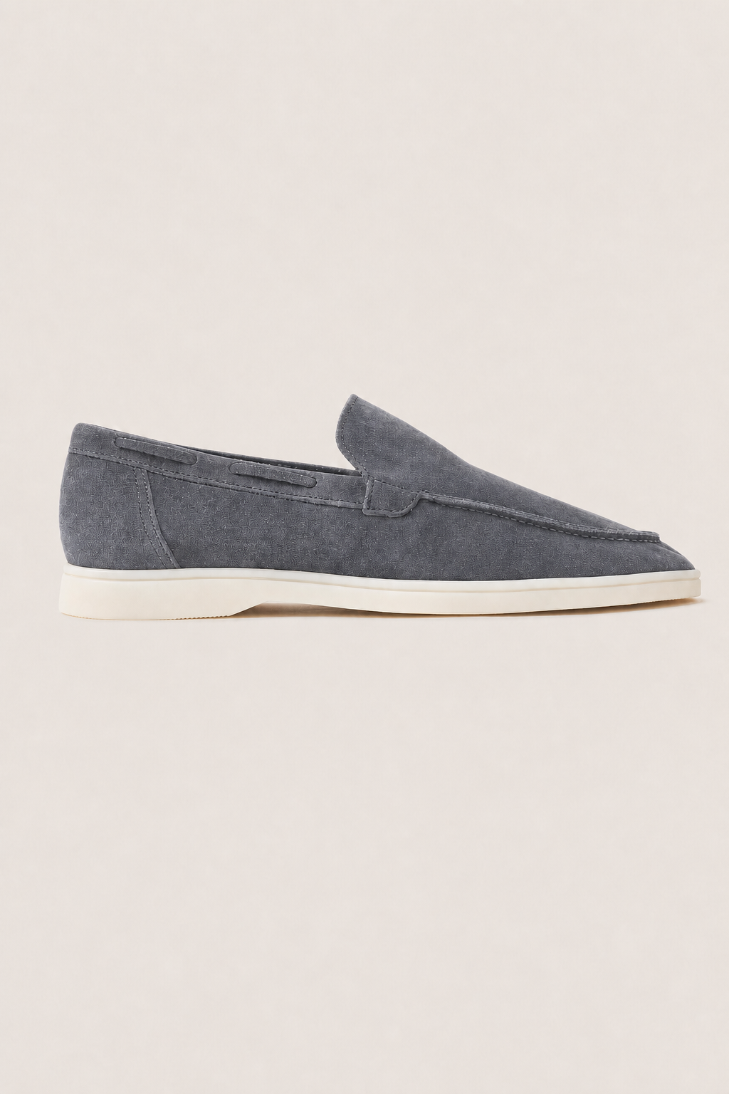 Salerno Suede Loafers in Grey - side view