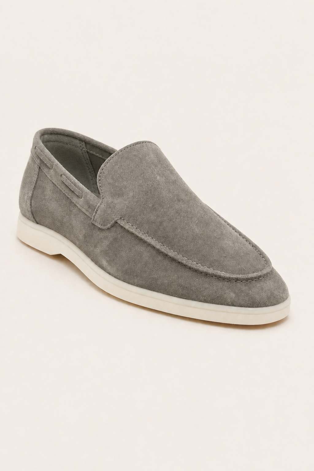 Salerno Suede Loafers in Sage - angle view