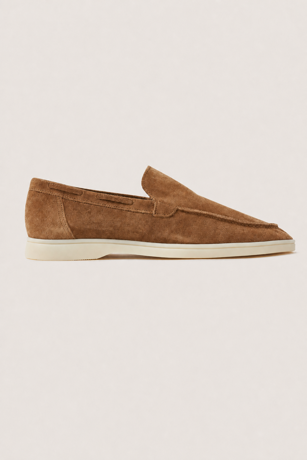 Salerno Suede Loafers in Tan - side view