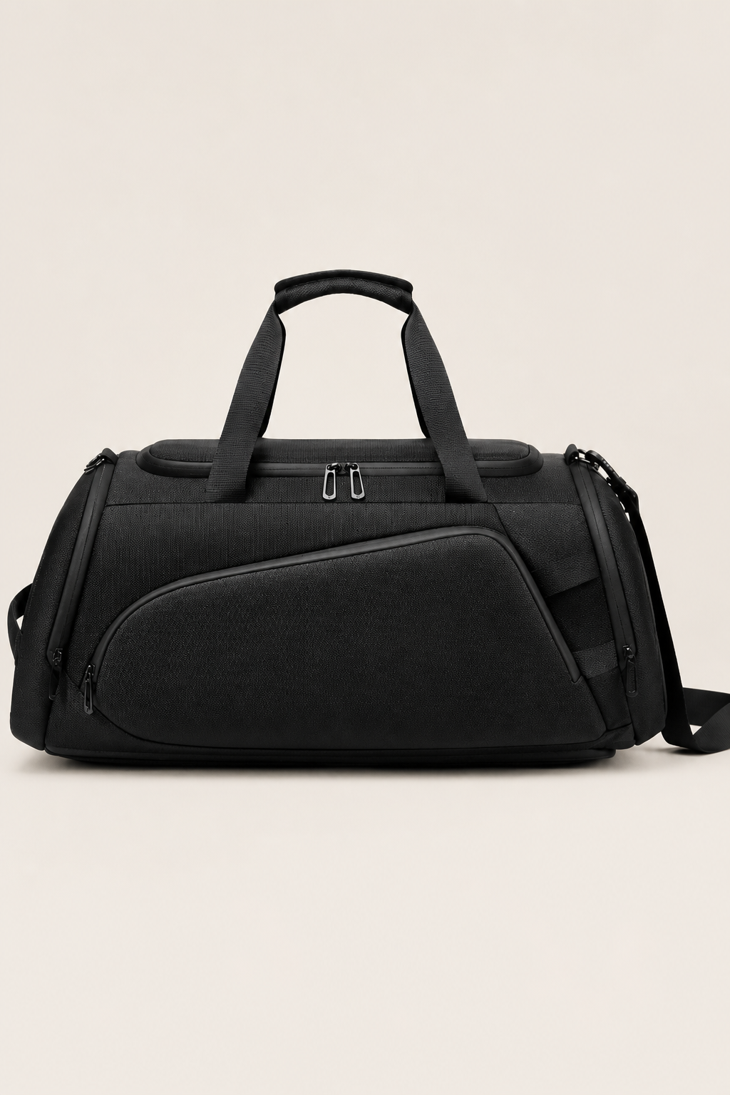 Taormina Travel Duffle Bag in Black - front view