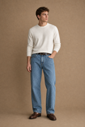 The Bologna Loose fit Jeans in Medium Wash on model - front pose