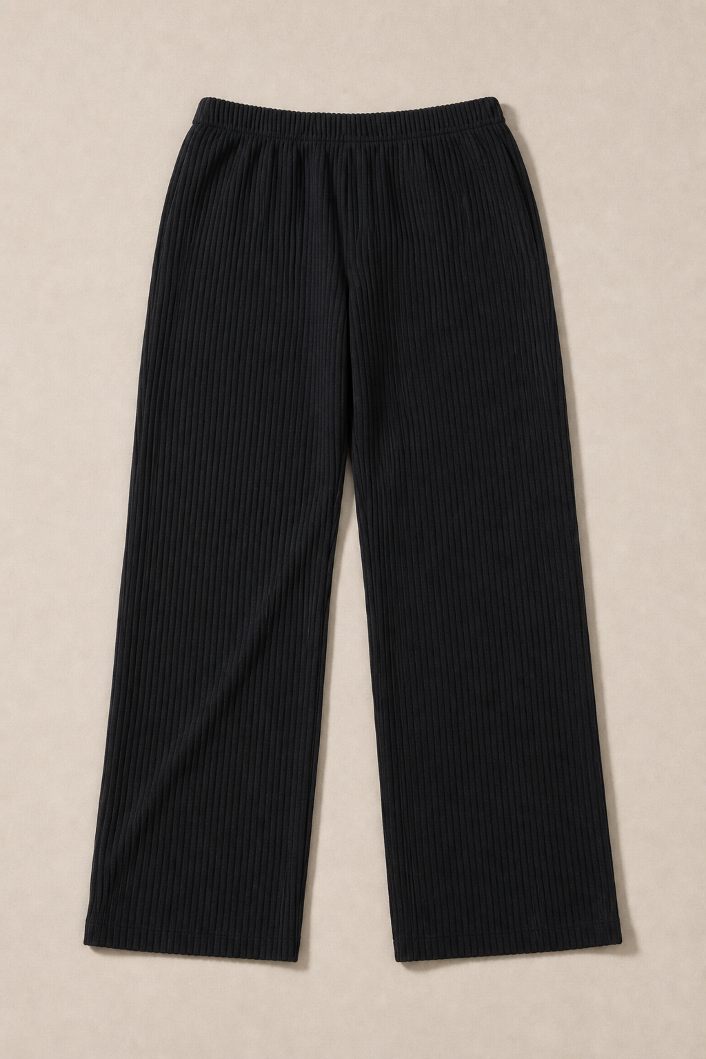 The Costa Pleated Pants in Black - front view