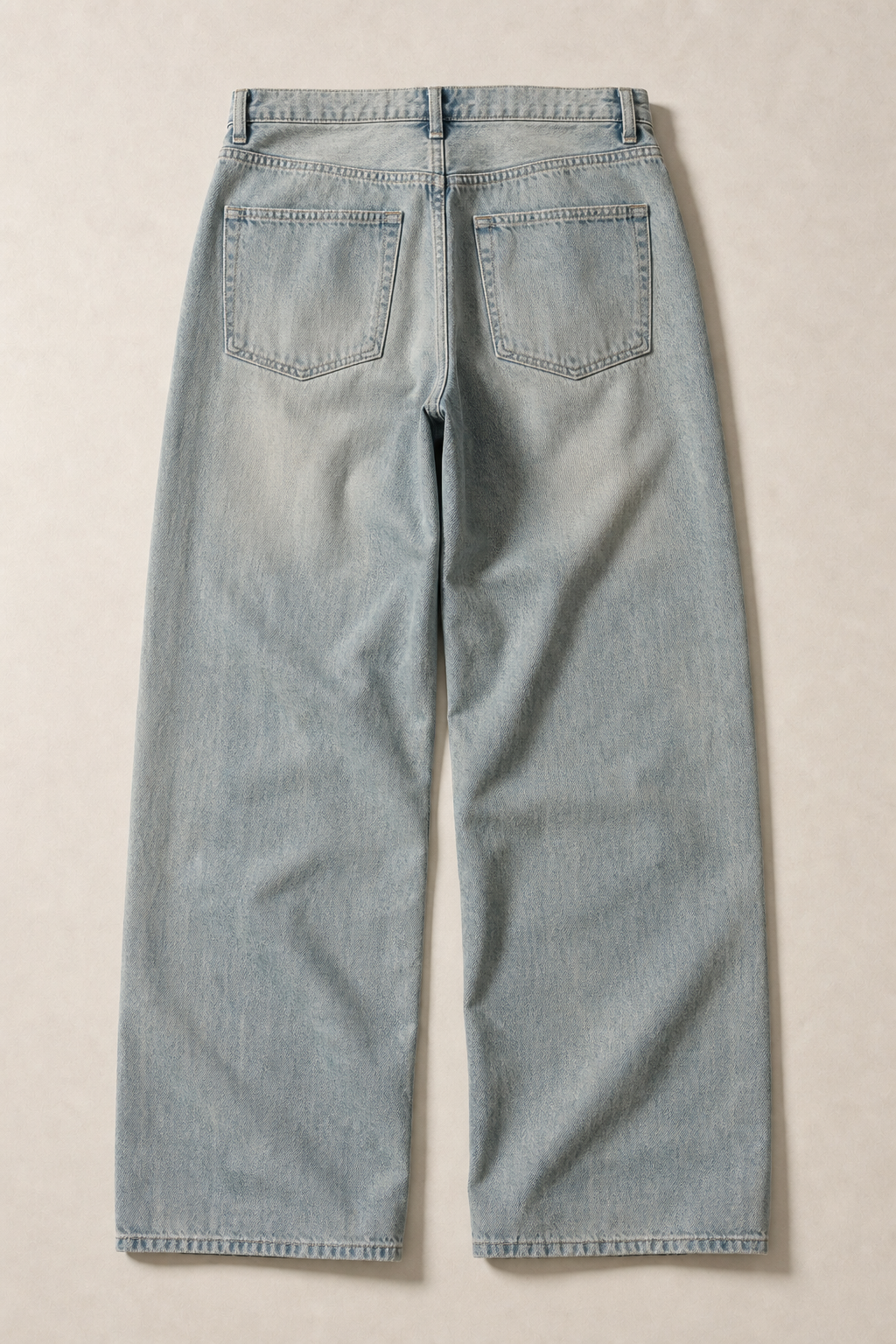Torino Relaxed Washed Jeans in Light Wash - back view