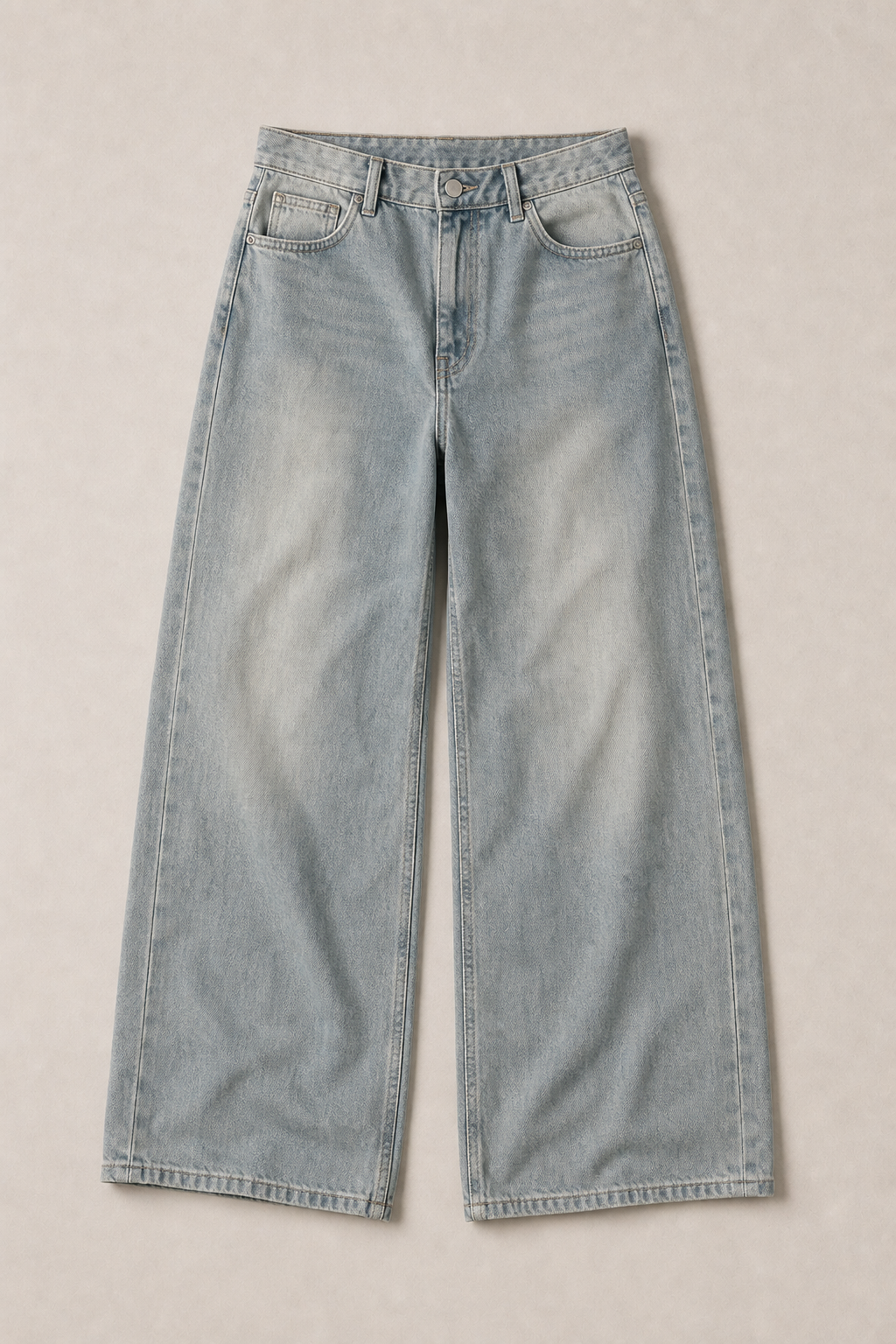 Torino Relaxed Washed Jeans in Light Wash - front view