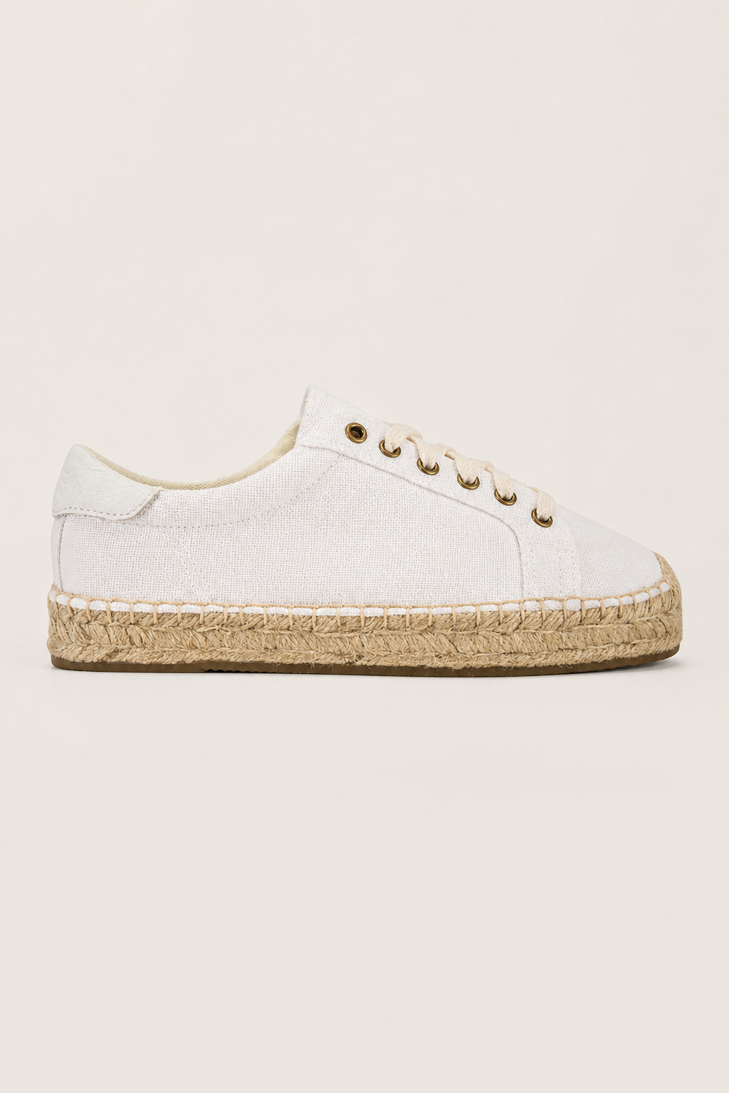 Tropea Espadrilles in White - side view