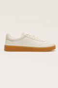 Vela Leather Sneakers in Cream - side view