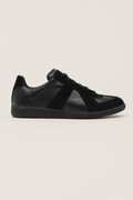 Verri Leather Sneakers in Black - side view